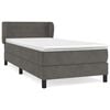 vidaXL Box spring postel s matrac&iacute; tmavě &scaron;ed&aacute; 100x200 cm samet