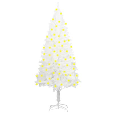 vidaXL Umělý vánoční stromek s LED osvětlením bílý 150 cm