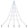 vidaXL LED v&aacute;nočn&iacute; stromeček se zemn&iacute;mi hroty Modr&aacute; 182 cm Kov
