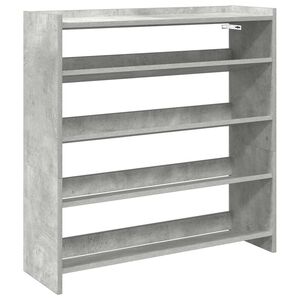 vidaXL Botn&iacute;k betonově &scaron;ed&yacute; 80x25x81 cm kompozitn&iacute; dřevo