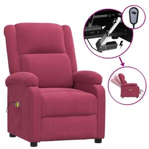 vidaXL Elektrick&eacute; mas&aacute;žn&iacute; křeslo v&iacute;nov&eacute; samet