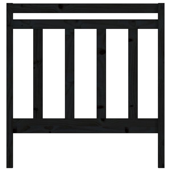 vidaXL Čelo postele černá 95 x 4 x 100 cm masivní borovice