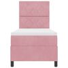 vidaXL Postel s boxspringem s matrac&iacute; s čelo Růžov&aacute; 80 x 200 cm textil