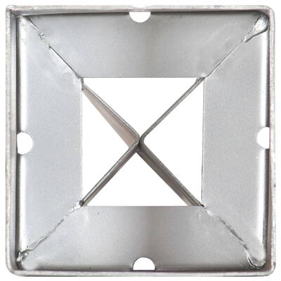 vidaXL Kotvící hroty 12 ks stříbrné 9 x 9 x 90 cm pozinkovaná ocel