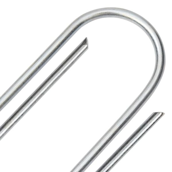 vidaXL Zemní kolíky tvaru U 50 ks 15 x 3,5 cm pozinkovaná ocel