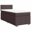 vidaXL Box spring postel s matrac&iacute; tmavě hněd&aacute; 90x200 cm textil