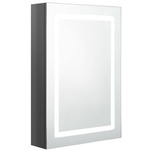 vidaXL LED koupelnov&aacute; skř&iacute;ňka se zrcadlem z&aacute;řivě &scaron;ed&aacute; 50 x 13 x 70 cm