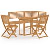 vidaXL 4d&iacute;ln&yacute; bistro set masivn&iacute; ak&aacute;ciov&eacute; dřevo