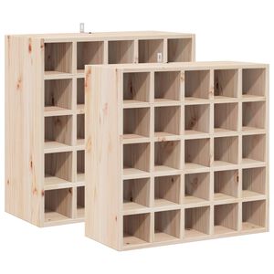 vidaXL Stojan na v&iacute;no 2 ks Př&iacute;rodn&iacute; 56 x 25 x 56 cm