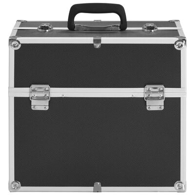 vidaXL Kosmetický kufřík 38x23x34 cm černý hliník