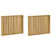 vidaXL Modul opěrek 2 pcs B&iacute;l&aacute; 80 x 6 x 61 cm Masivn&iacute; ak&aacute;tov&eacute; dřevo