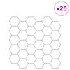 vidaXL Hexagon&aacute;ln&iacute; dlaždice 20 pcs B&iacute;l&aacute; &scaron;ed&aacute; 30 x 30 cm