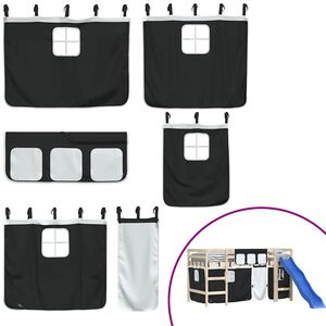 vidaXL Z&aacute;věsy na patrovou postel b&iacute;l&eacute; a čern&eacute; polyester