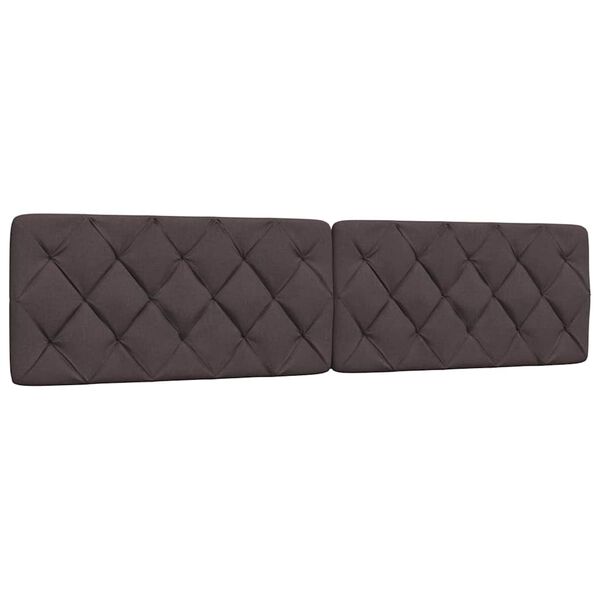 vidaXL Pol&scaron;t&aacute;ř na čelo postele tmavě hněd&yacute; 200 cm textil