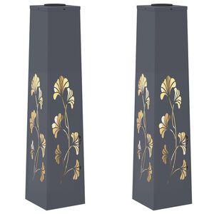 vidaXL Sol&aacute;rn&iacute; LED Cestovn&iacute; Světlo 2 ks Tepl&aacute; b&iacute;l&aacute; 18 x 18 x 80 cm