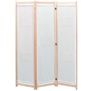 vidaXL 3d&iacute;ln&yacute; parav&aacute;n kr&eacute;mov&yacute; 120 x 170 x 4 cm textil