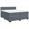vidaXL Box spring postel s matrac&iacute; tmavě &scaron;ed&aacute; 180x200 cm samet