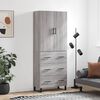 vidaXL Skř&iacute;ň highboard &scaron;ed&aacute; sonoma 69,5 x 34 x 180 cm kompozitn&iacute; dřevo