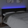 vidaXL Čelo postele s LED čern&eacute; 203 x 16 x 78/88 cm textil