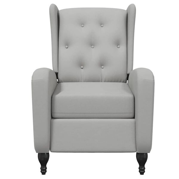 vidaXL Masážní polohovací křeslo světle šedé samet