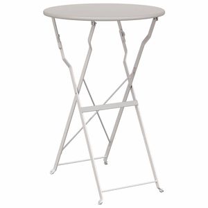 vidaXL Bistro stolek B&eacute;žov&aacute; &Oslash; 50 x 71 cm Pr&aacute;&scaron;kově lakovan&aacute; ocel
