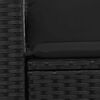 vidaXL Zahradn&iacute; pohovka s pol&scaron;t&aacute;ři pro 2 osoby čern&aacute; polyratan