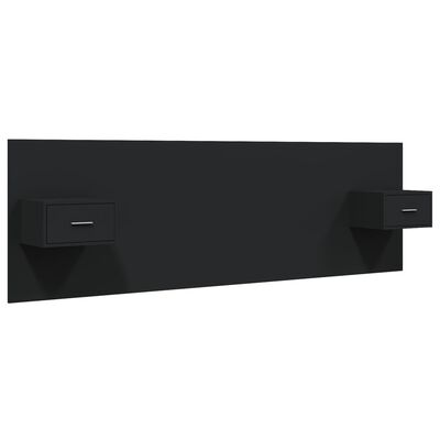 vidaXL Čelo postele se skříňkami černé kompozitní dřevo
