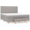 vidaXL Box spring postel s matrac&iacute; světle &scaron;ed&aacute; 160 x 200 cm textil