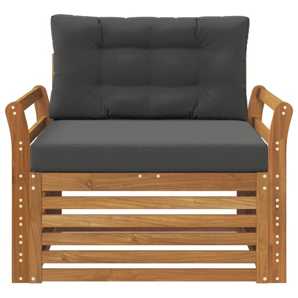 vidaXL Venkovn&iacute; pohovkov&aacute; souprava Masivn&iacute; ak&aacute;ciov&eacute; dřevo a polyester