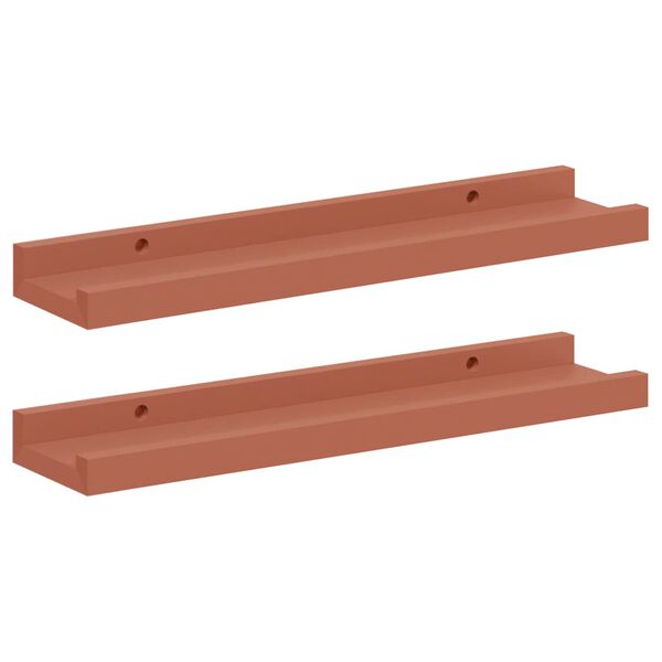vidaXL N&aacute;stěnn&aacute; polička 2 pcs Červen&aacute; 40 x 9 x 3 cm kompozitn&iacute; dřevo