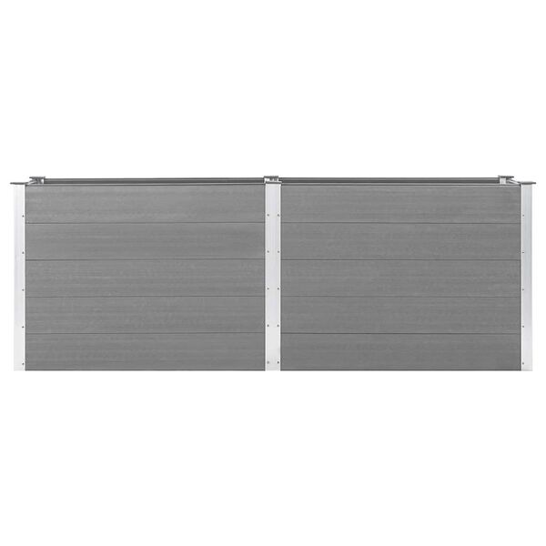 vidaXL Zahradn&iacute; vyv&yacute;&scaron;en&yacute; z&aacute;hon 250 x 50 x 91 cm dřevoplast &scaron;ed&yacute;