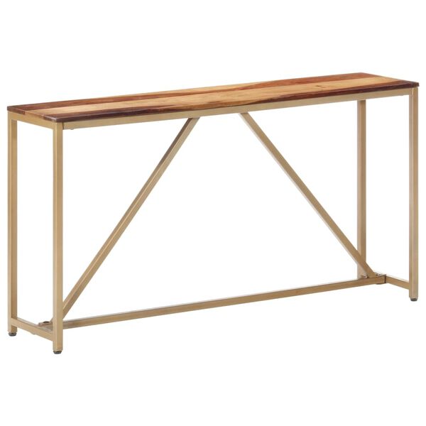 vidaXL Konzolov&yacute; stolek 140 x 35 x 76 cm masivn&iacute; sheeshamov&eacute; dřevo
