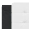 vidaXL Rám postele bez matrace Zadar černý a bílý 180 x 200 cm umělá kůže