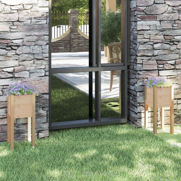 vidaXL Zahradn&iacute; truhl&iacute;ky 2 ks 31 x 31 x 70 cm masivn&iacute; borovice