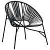 vidaXL Zahradn&iacute; vaj&iacute;čkov&aacute; židle Black Poly Rattan