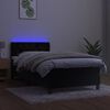 vidaXL Box spring postel s matrac&iacute; a LED čern&aacute; 80 x 200 cm samet