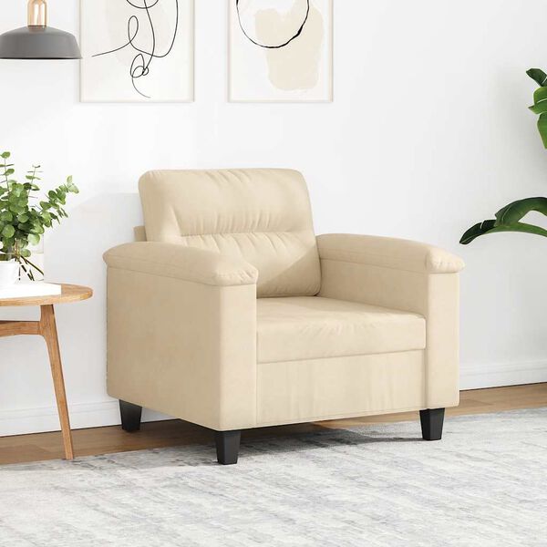 vidaXL Křeslo kr&eacute;mov&eacute; 60 cm tkanina z mikrovl&aacute;kna