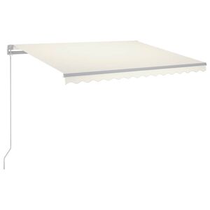 vidaXL Ručně zatahovac&iacute; mark&yacute;za s LED světlem 300 x 250 cm kr&eacute;mov&aacute;