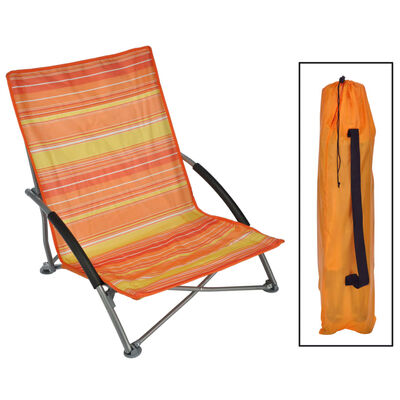 HI Skládací plážové křeslo oranžové 65 x 55 x 25/65 cm