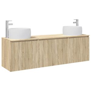 vidaXL Sada koupelnov&yacute;ch skř&iacute;něk 3 ks Dub sonoma 49,5 x 44,5 x 66 cm
