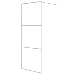 vidaXL Sprchov&aacute; z&aacute;stěna walk-in b&iacute;l&aacute; 80 x 195 cm čir&eacute; ESG sklo