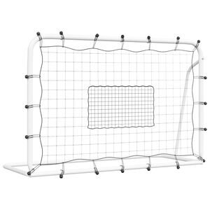 vidaXL Fotbalov&aacute; odrazov&aacute; s&iacute;ť b&iacute;l&aacute; a čern&aacute; 184 x 61 x 123 cm ocel a PE