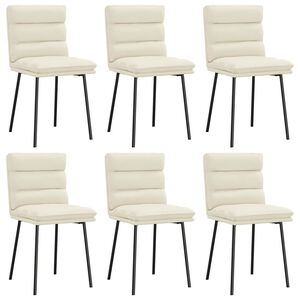 vidaXL J&iacute;deln&iacute; židle 6 ks kr&eacute;mov&eacute; samet