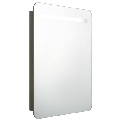 vidaXL LED koupelnová skříňka se zrcadlem antracitová 60 x 11 x 80 cm