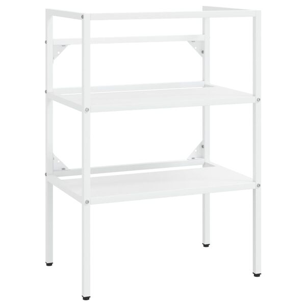 vidaXL Koupelnov&yacute; reg&aacute;l pod umyvadlo b&iacute;l&yacute; 59 x 38 x 83 cm železo