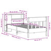 vidaXL Postel s knihovnou bez matrace b&iacute;l&aacute; 90x190 cm masivn&iacute; borovice