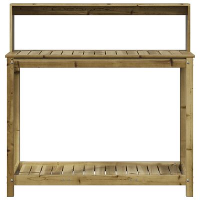 vidaXL Přesazovací stůl s policemi 108x50x109,5 cm impregnované dřevo