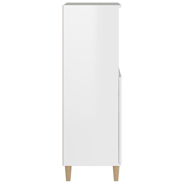 vidaXL Skř&iacute;ň highboard b&iacute;l&aacute; s vysok&yacute;m leskem 60 x 36 x 110 cm kompozit