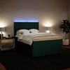 vidaXL Box spring postel s matrac&iacute; tmavě zelen&aacute; 140x190 cm samet