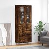 vidaXL Skř&iacute;ň highboard kouřov&yacute; dub 69,5 x 34 x 180 cm kompozitn&iacute; dřevo